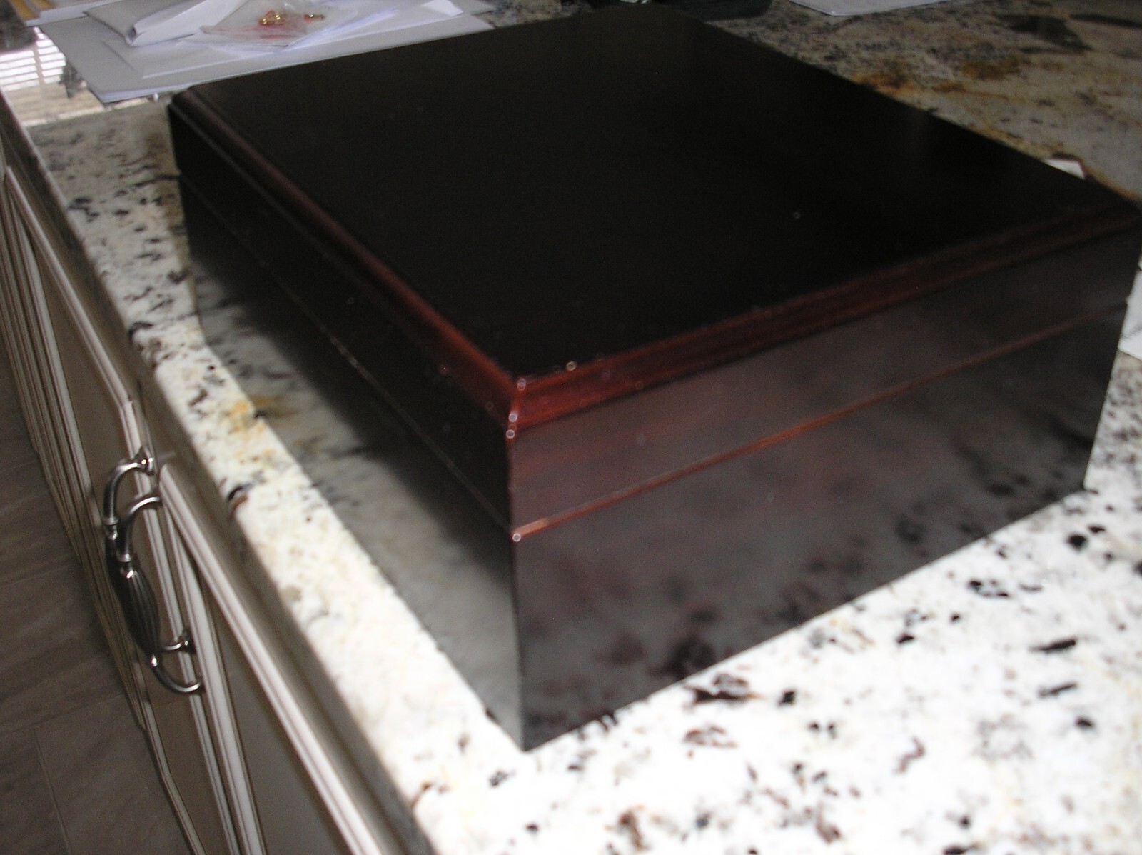 Quality Importers Dk Cherry Wood Cigar Box, Spanish Cedar Lining w/ Divider