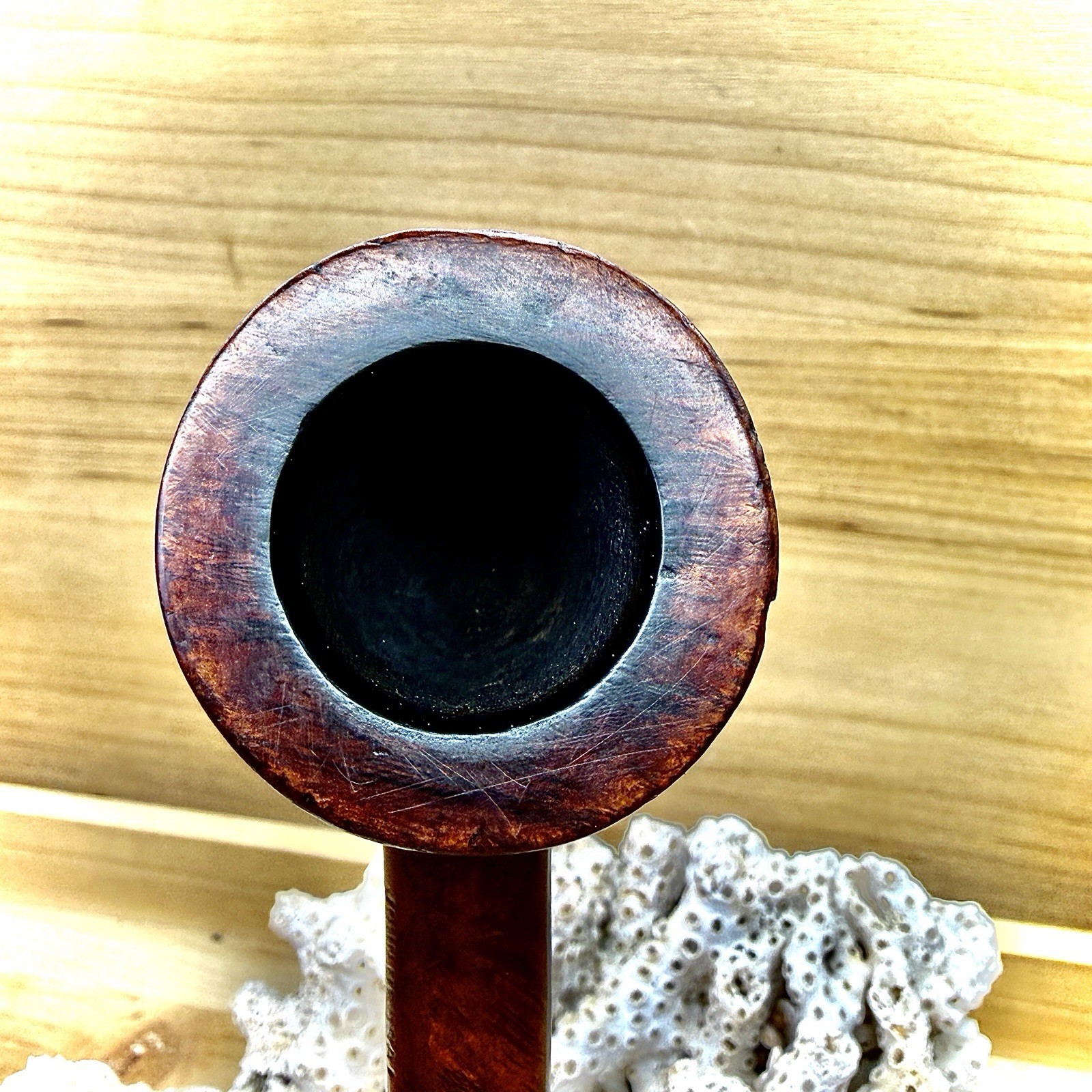 39g JOHN BESSIA JB SMOOTH STRAIGHT POT OLD ARCADE OHIO AMERICAN ESTATE PIPE
