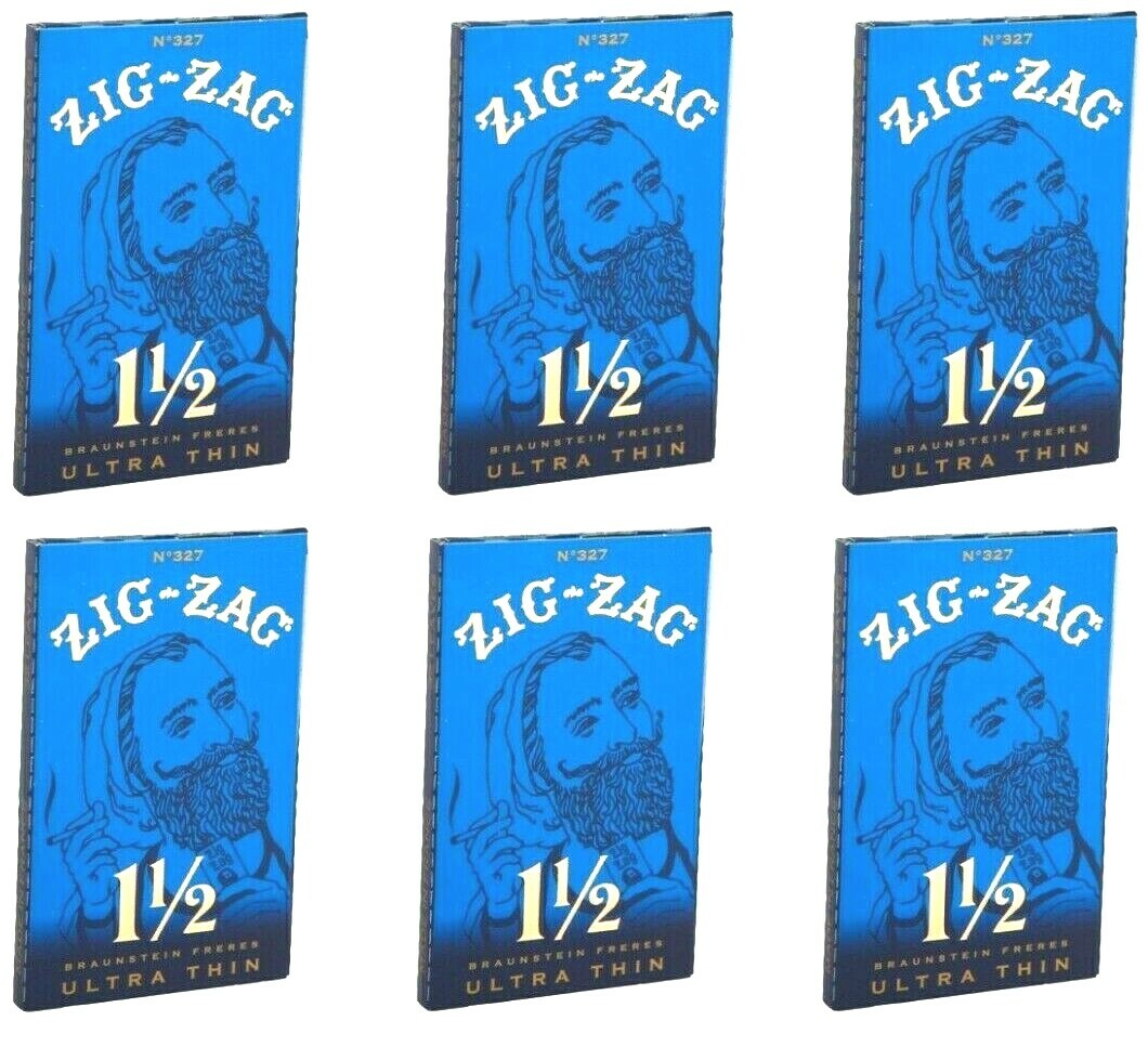 6 PACKS Zig-Zag Ultra Thin Rolling Papers 1 1/2 USA Free Shipping *BEST PRICE!*