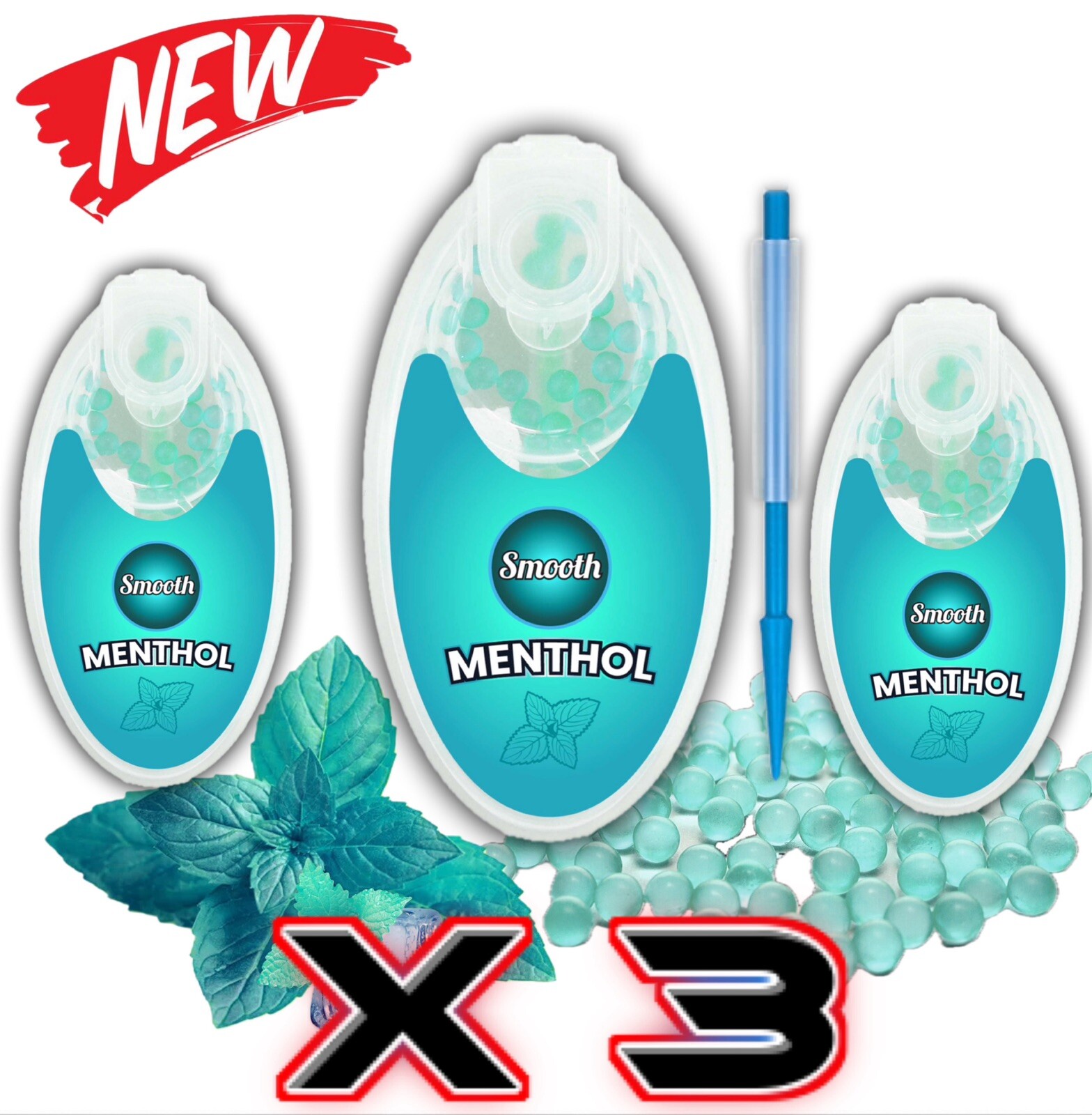 Crush Beads Menthol Capsule Smooth (3 PACKS)