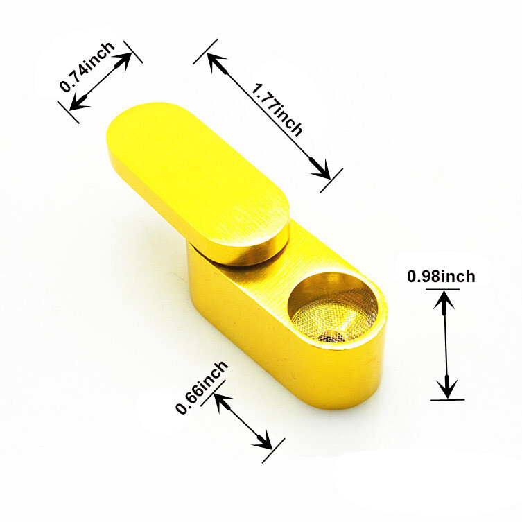 Swivel Tobacco Smoking Pipe w/ Stash Storage Cylinder Chamber Metal w/ Lid Bowl