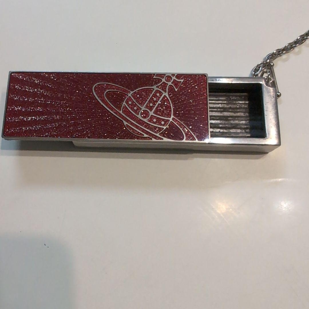 Vivienne Westwood Sliding Portable Ashtray Red Glitter 11 4 2cm No Box Used Rare