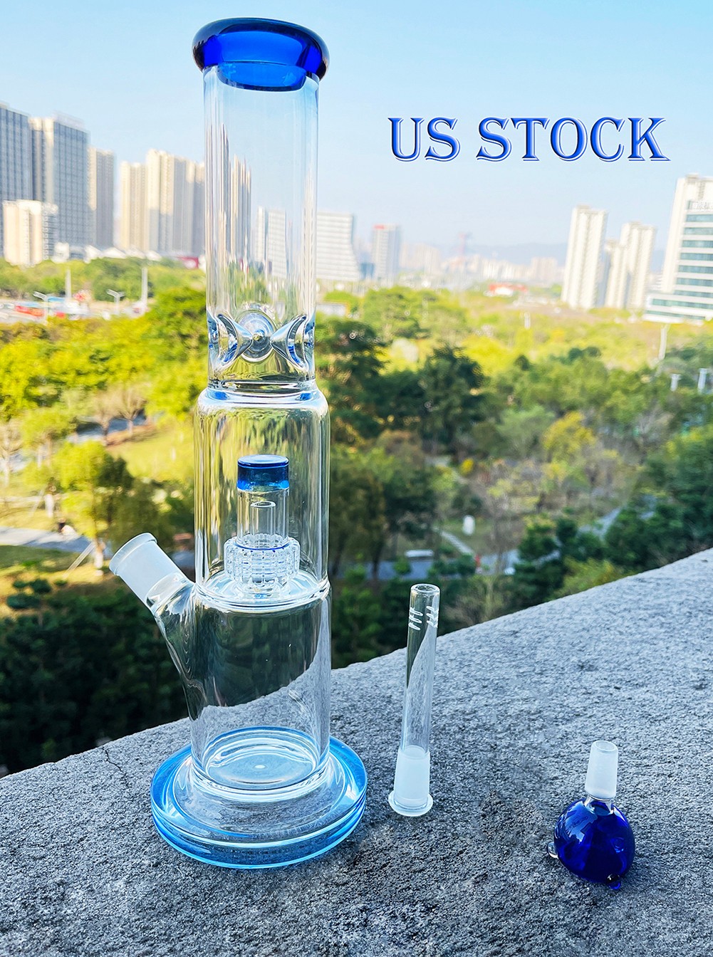 15” Heavy Glass Bong Smoking Hookah Thick Percolate Water Pipe Beaker 14mm Bowl