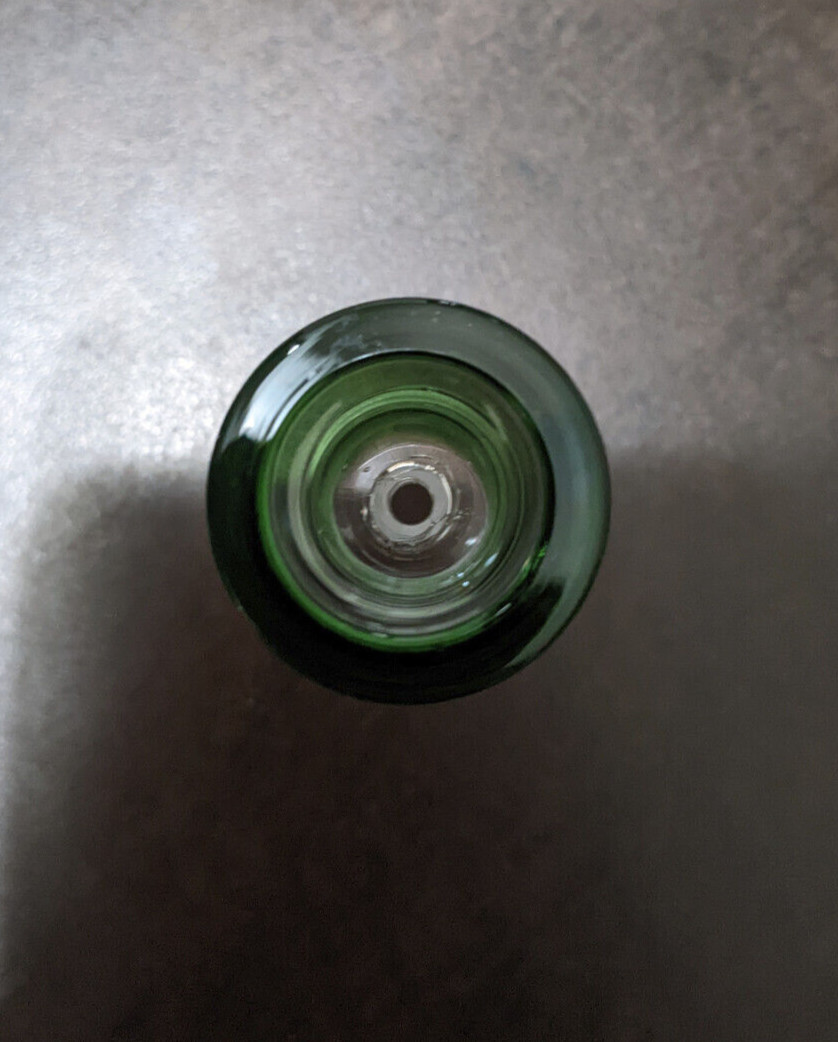 14mm Glass Round Slide BOWL Male for Glass Water Pipe Bong GREEN (1 – ONE)