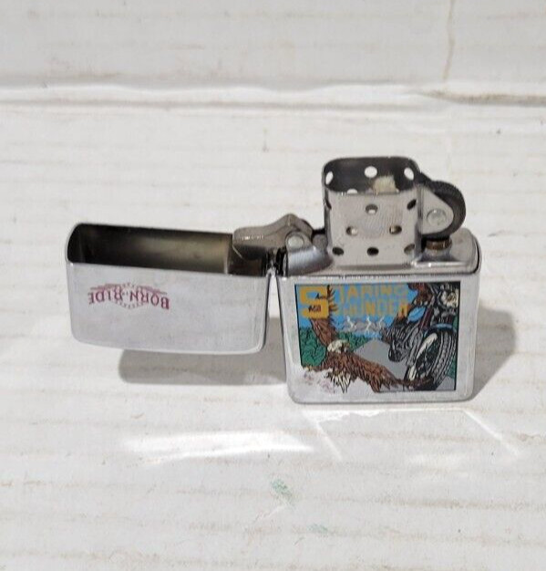 New !! Zippo Soaring Thunder Biker Eagle Vtg Lighter Born to Ride