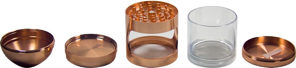 2.5″ Tobacco Grinder 5 PC Spice Herbal Smoke Crusher Large See Through Rocket