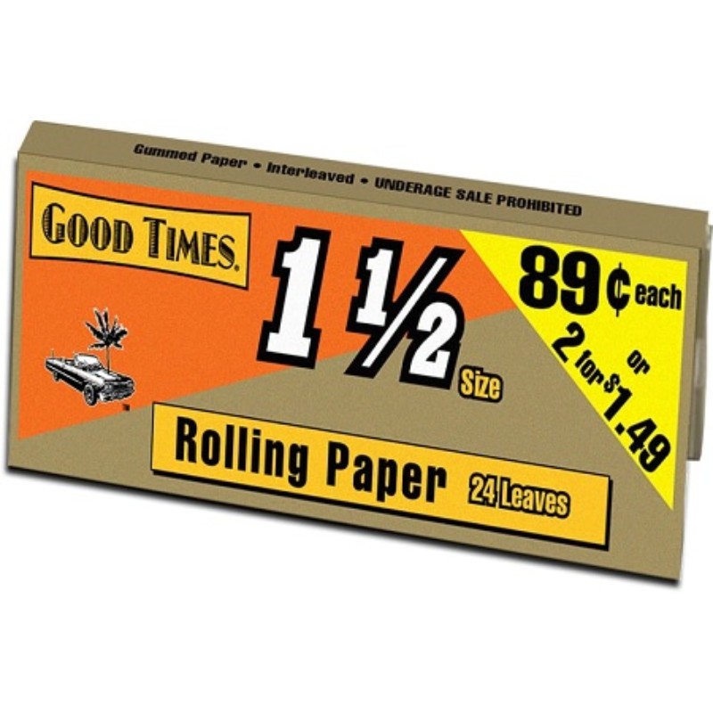 100x Good Times 1 1/2 Size Rolling Papers Smoking Accessories Bulk New 1.5″