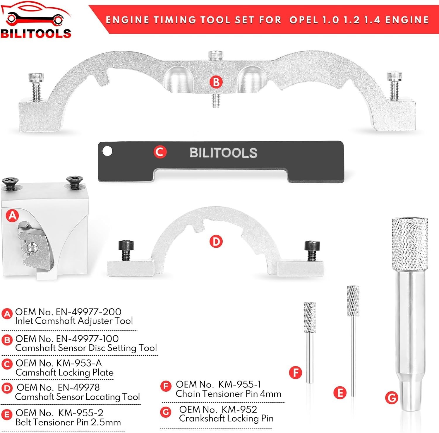 1.0 1.2 1.4 L Turbo Engine Timing Tool Kit Compatible for GM Chevrolet Chevy