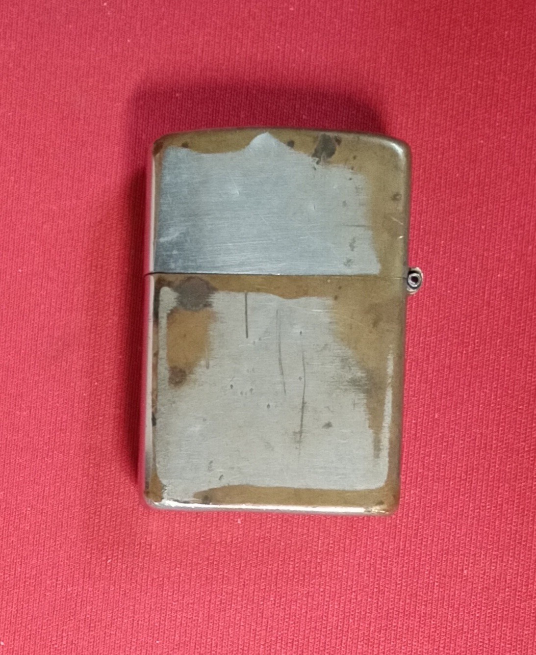 Zippo Lighter 1930-1950’s PAT.2032695 3 Barrel Hinge Nickel Silver Insert