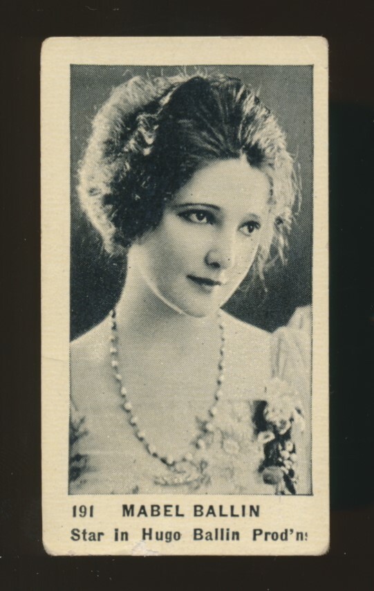 1922 C142 Tobacco Products Corp (Canadian T85 Strollers) -#191 MABEL BALLIN