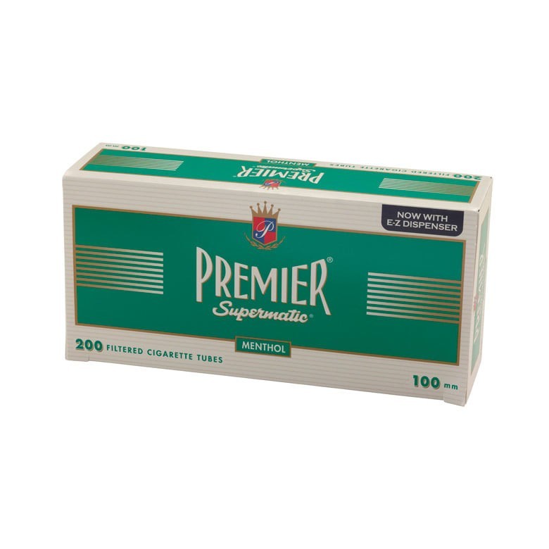 Premier Supermatic Menthol 100’s Cigarette Filter Tubes 5 Boxes 1000 Count RYO
