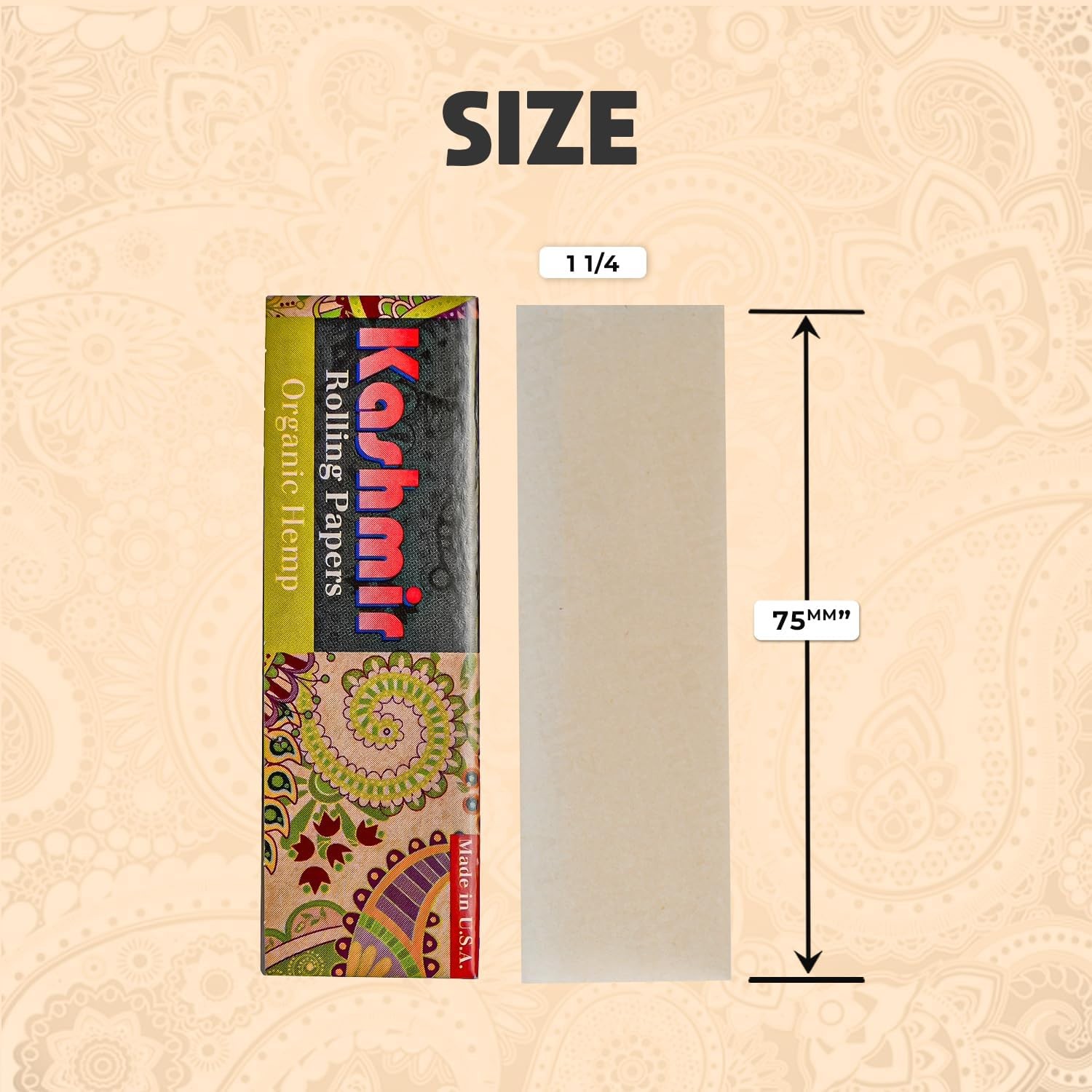 Organic Hemp Rolling Papers 1-1/4 Size 32 Leaves Per Pack (50 Pack box)