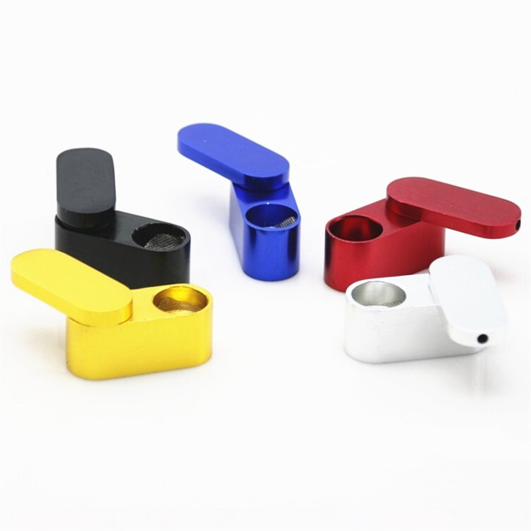 Swivel Tobacco Smoking Pipe w/ Stash Storage Cylinder Chamber Metal w/ Lid Bowl