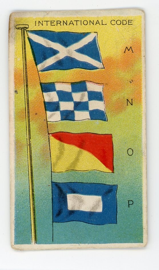 1909 Flags of all Nations INTERNATIONAL FLAG CODES M N O P Recruit Little Cigars