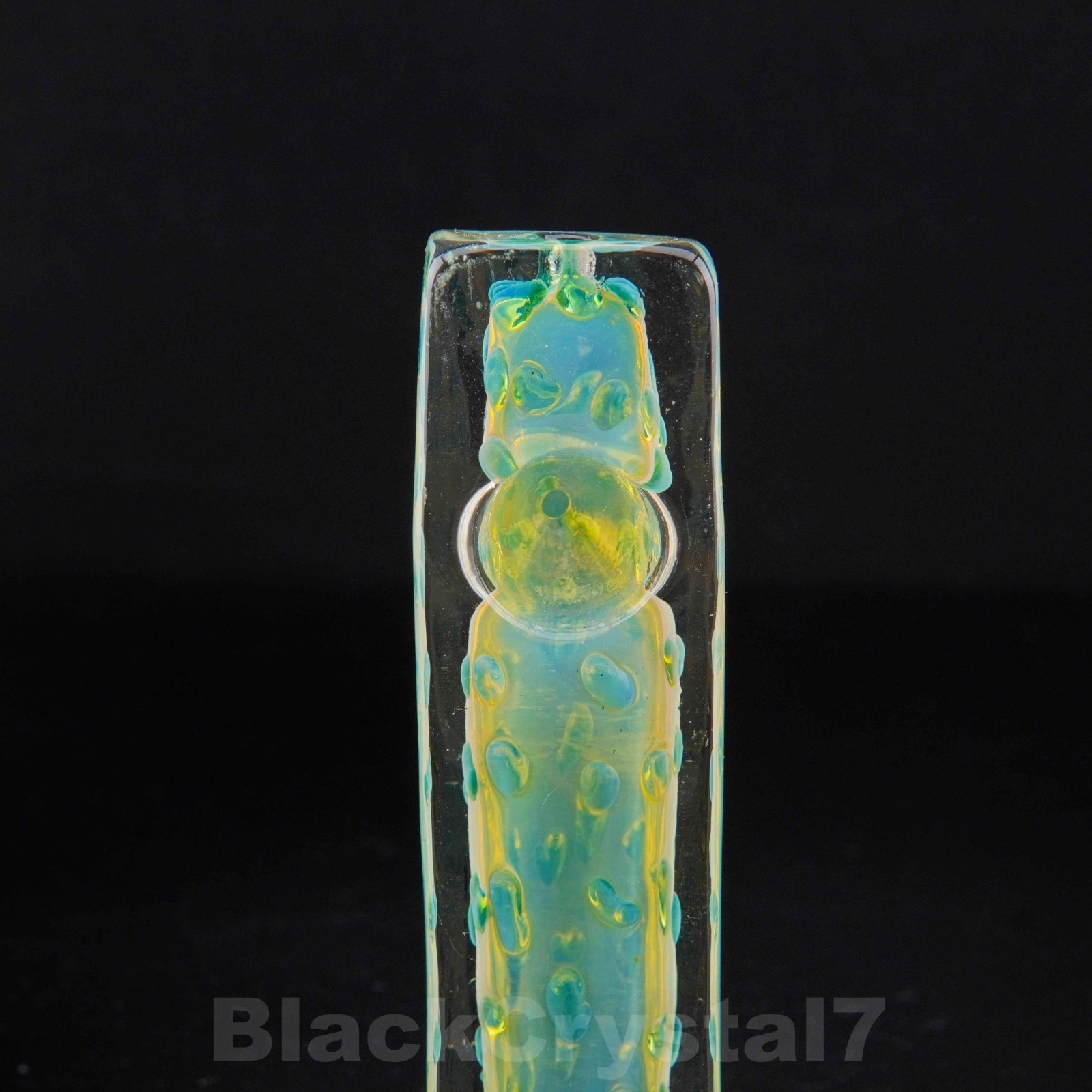 4.25″ Handmade Clear Specter Square Rectangle Tobacco Smoking Bowl Glass Pipes