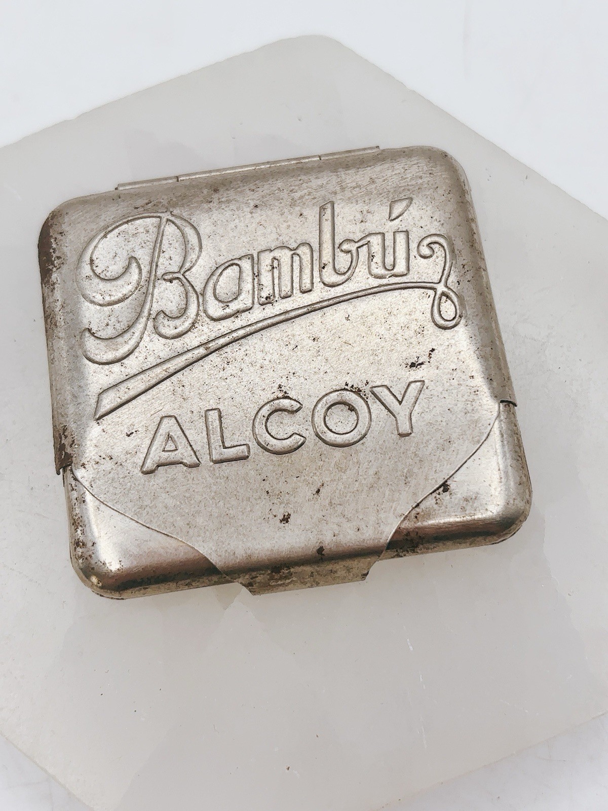 Bambu Alcoy Vintage Cigarette Rolling Paper Holder Box Made In Spain