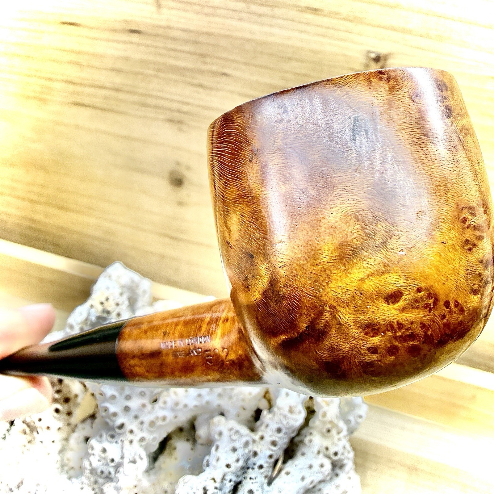 38g BBB OWN MAKE VIRGIN (522) POT ENGLAND ESTATE PIPE W/ALTERED STEM
