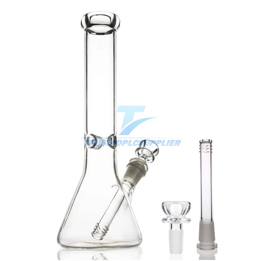 10 inch Heavy Glass Bong Water Pipe Smoking Bong Beaker + 14mm Bowl hookah USA