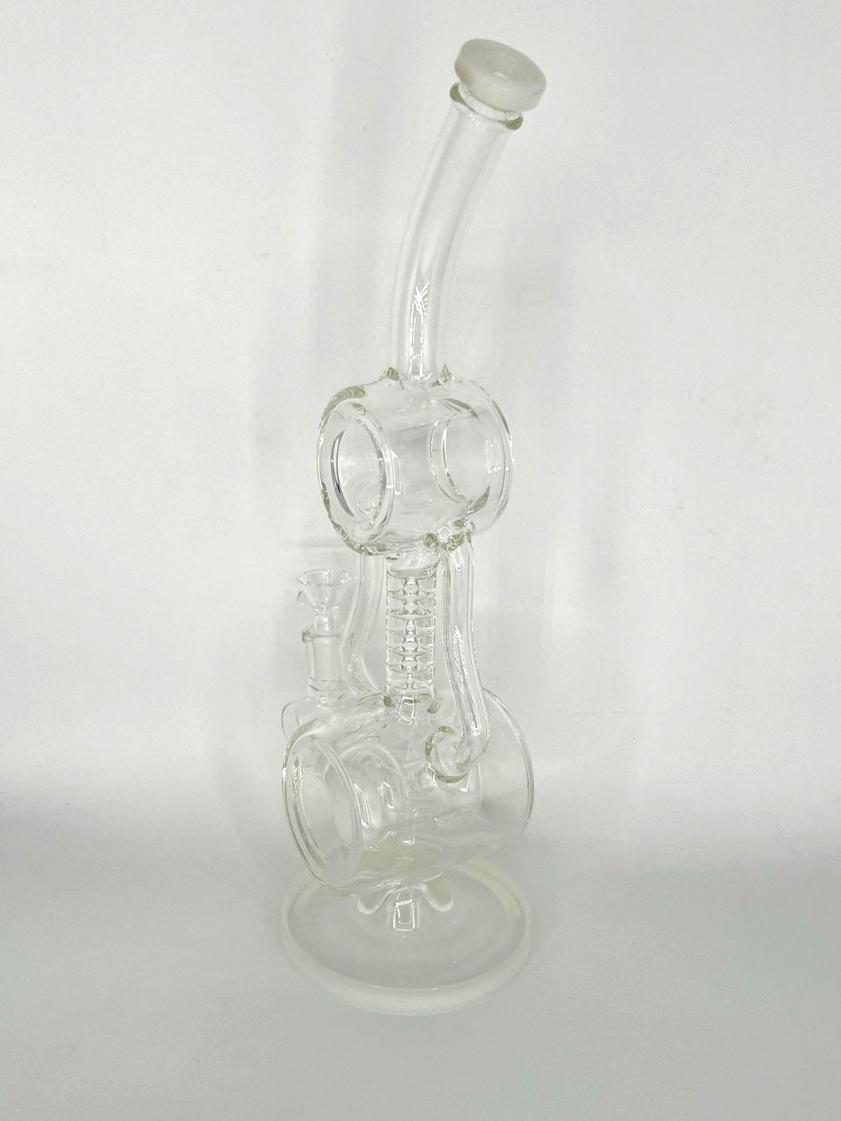 14″BIG SMOKING RECYCLER COIL & PERC BONG-14MM BOWL-2 LBS THICK GLASS-2FREE GIFTS