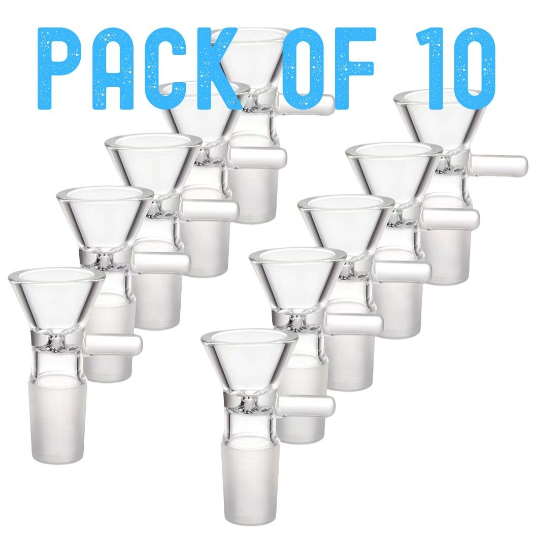 (10 PACK) 14MM Male Glass Bowl For Water Tobacco Pipe Bong Replacement Head USA