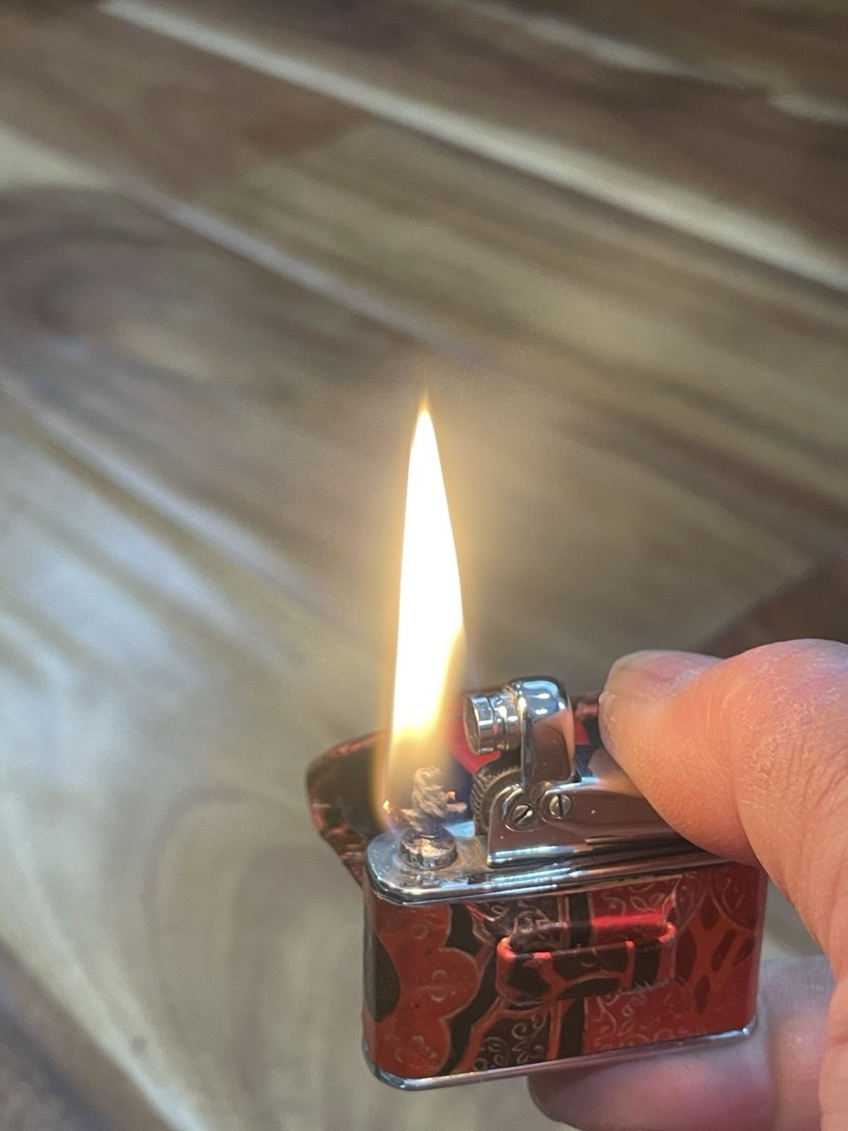 Vintage Beautiful 1950s Ibelo Monopol Pocket Lighter (Germany) Working