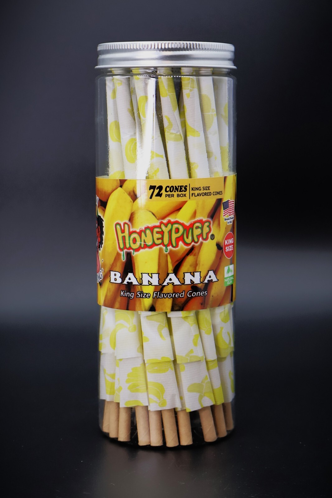 Banana! Classic King Size(72 Cones)-Banana Flavored Pre Rolled Cones With Tips