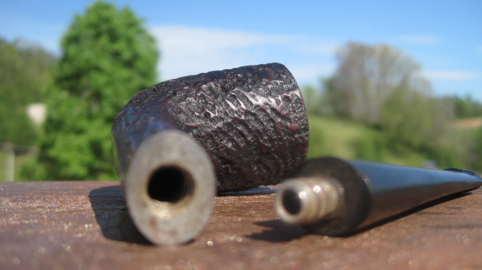 Halifax Imported Briar Rusticated Dublin Smoking Estate Pipe 5.3/4″ L VINTAGE