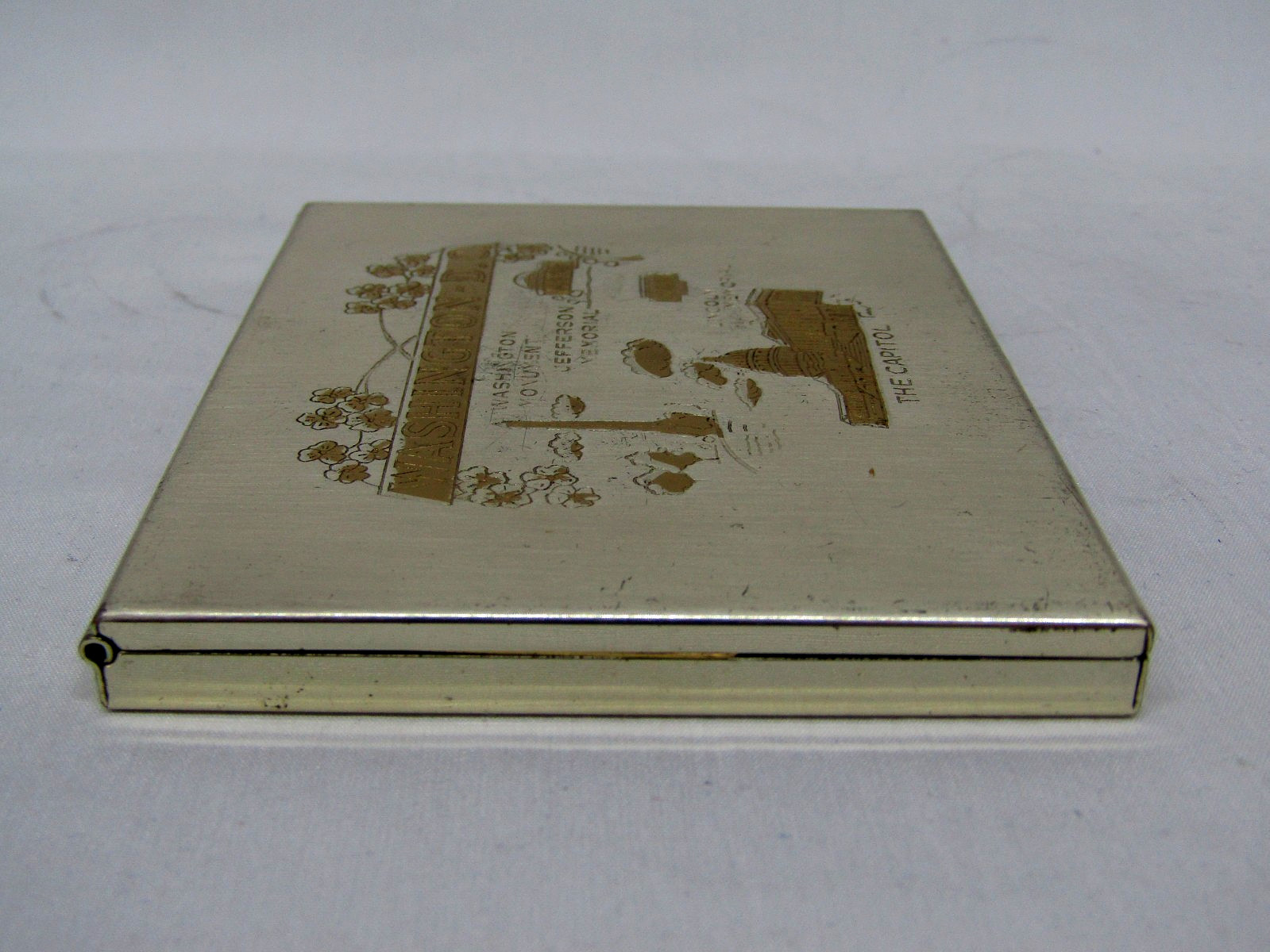 Vintage Washington DC Capitol, Monument, Memorial Landmark Cigarette Case Holder