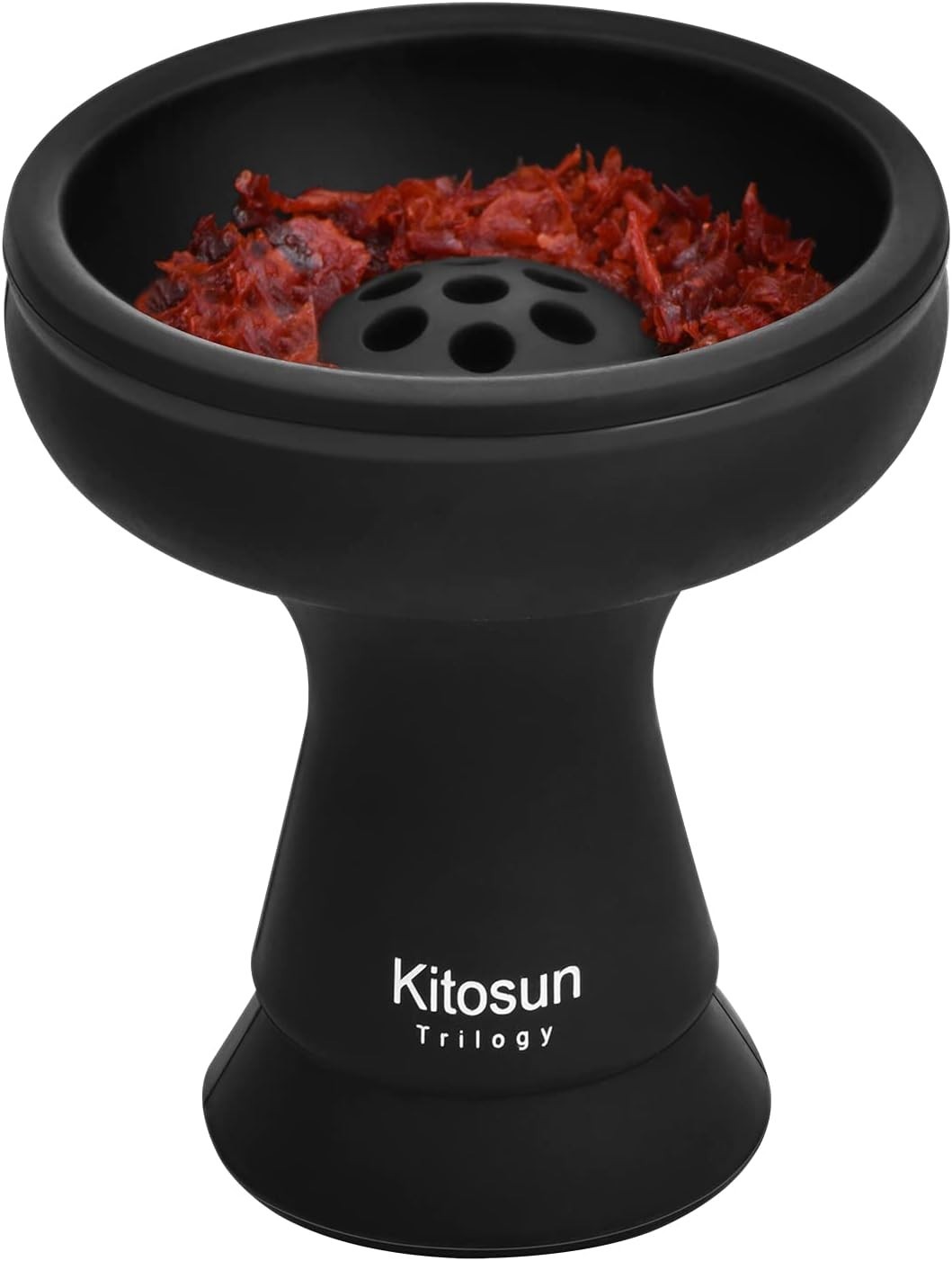 Silicone Hookah Bowl – Silicone Phunnel Bowl with 7 Holes – Shisha Bowl Black C
