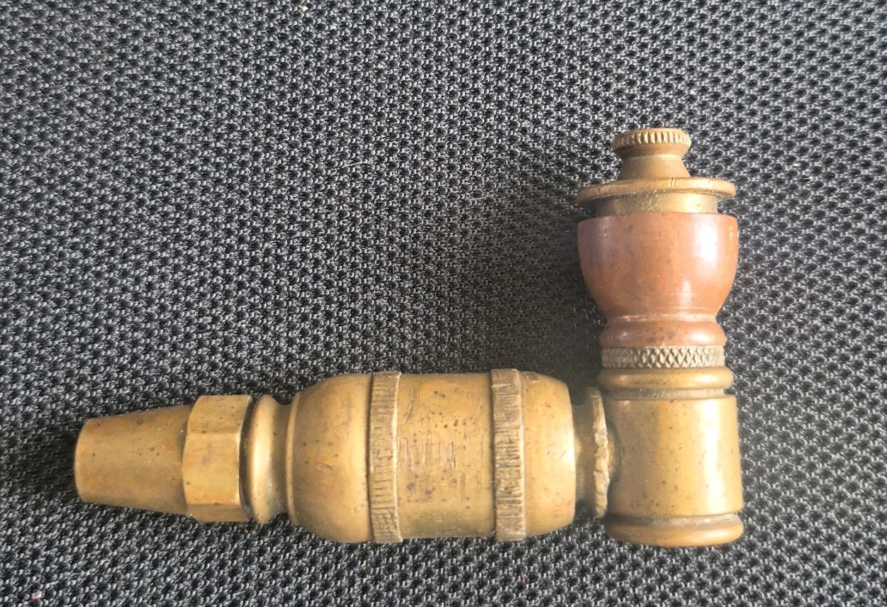 Vintage Hippie 5 piece brass and copper smoking pipe Old School.