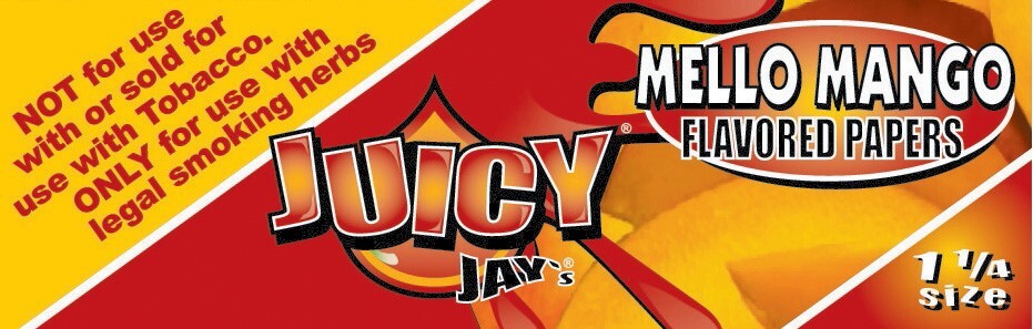 Juicy Jay’s Mello Mango 1 1/4 Rolling Papers Free USA Shipping!