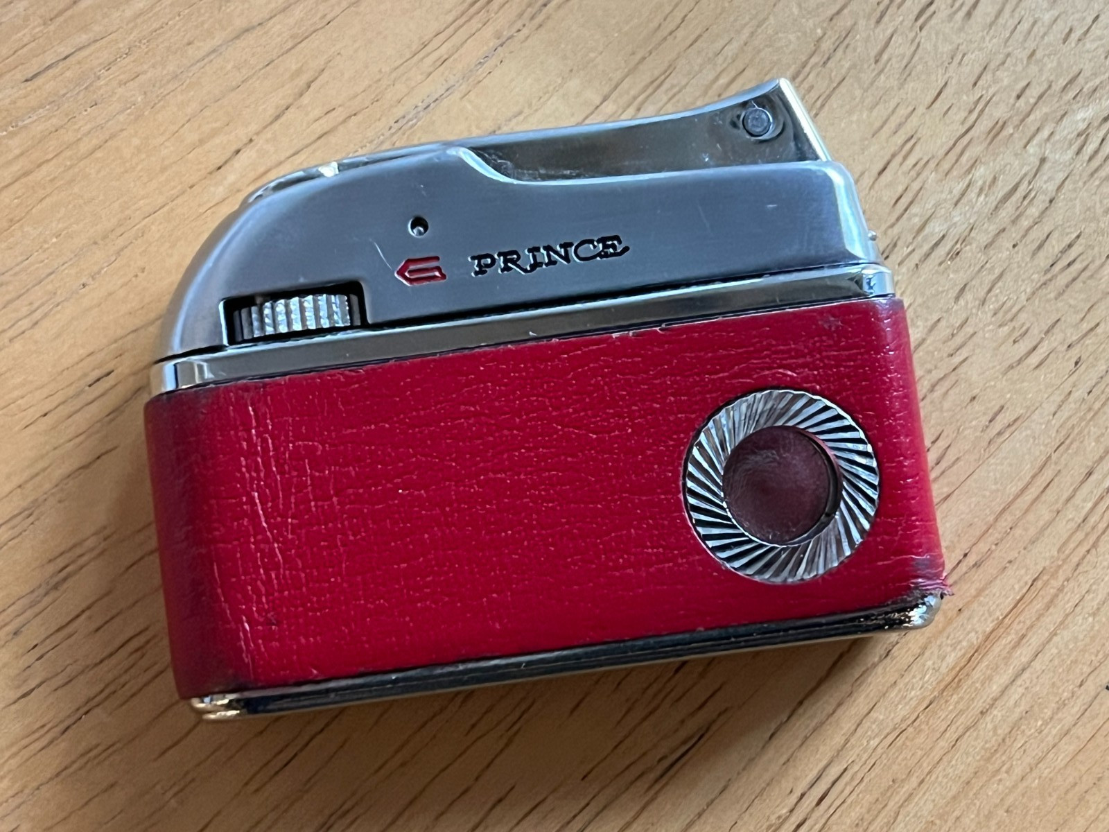 Vintage Prince Gas Dolphin Lighter Red Japan