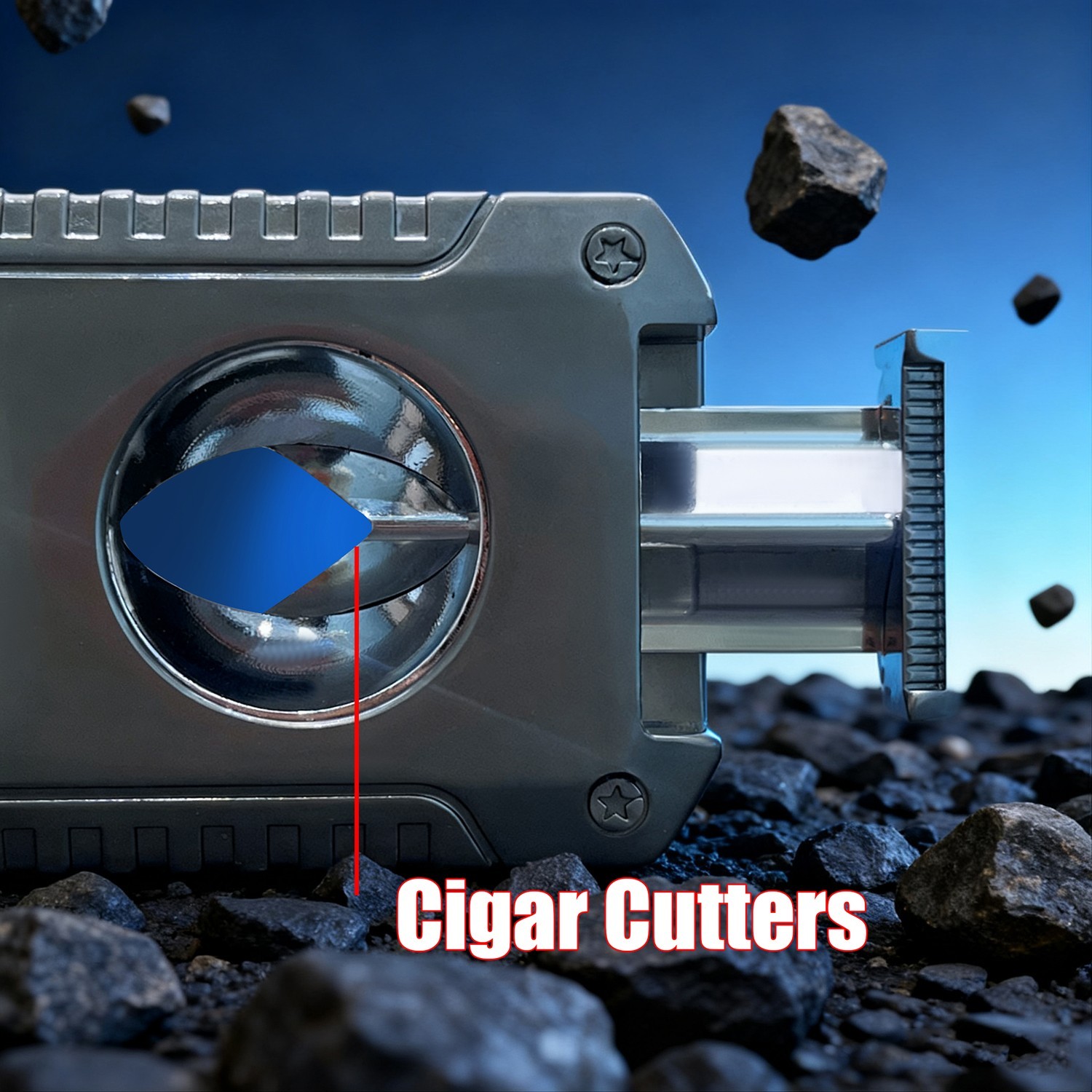 Metal Torch Lighter-Refillable Butane Jet Adjustable Blue Flame Lighter GR56HB