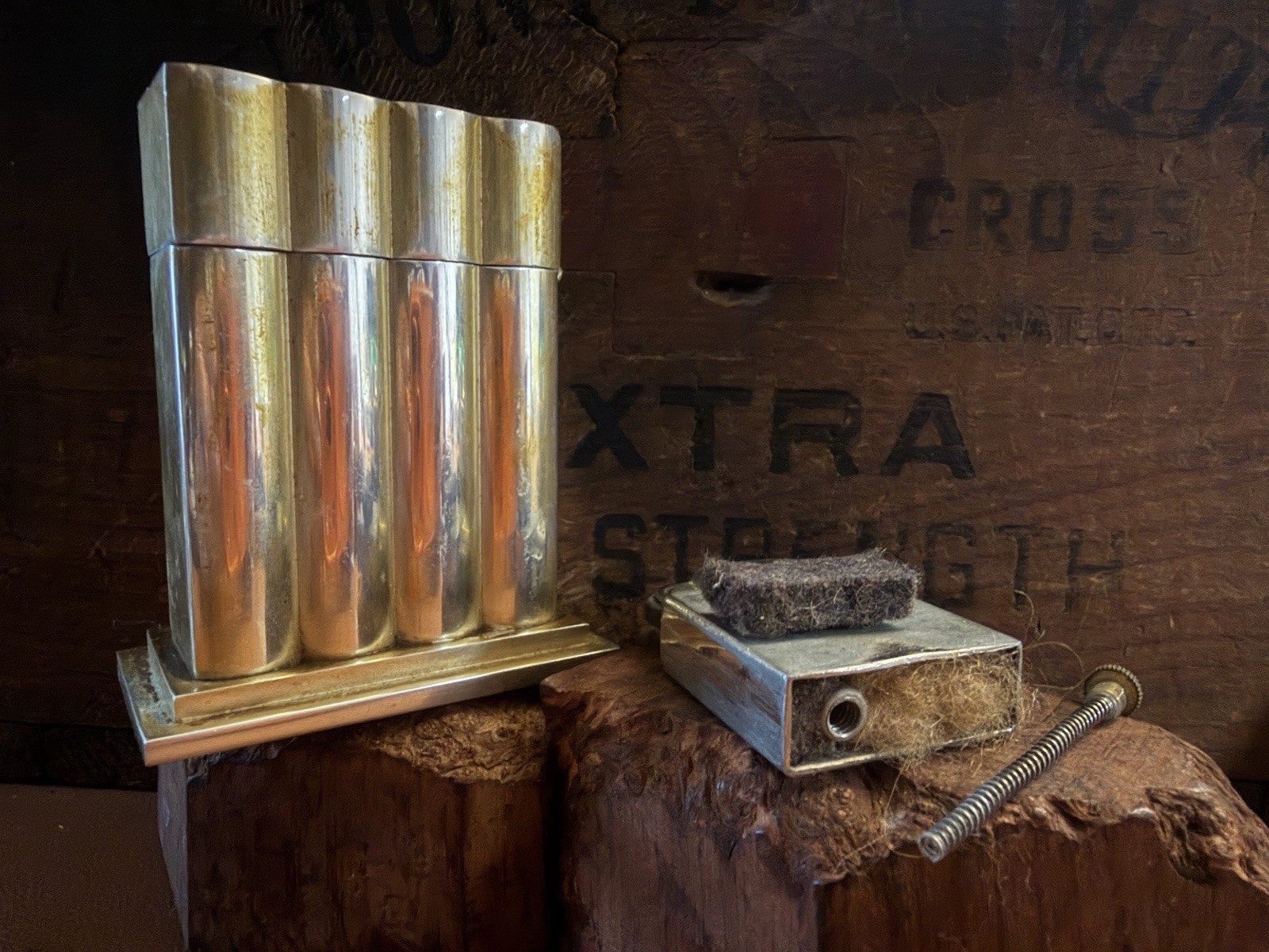 🔥LARGE ALUMINUM TABLE LIGHTER BRANSTON Co. NY W/ 🐪 CAMEL HAIR UPGRADE🔥