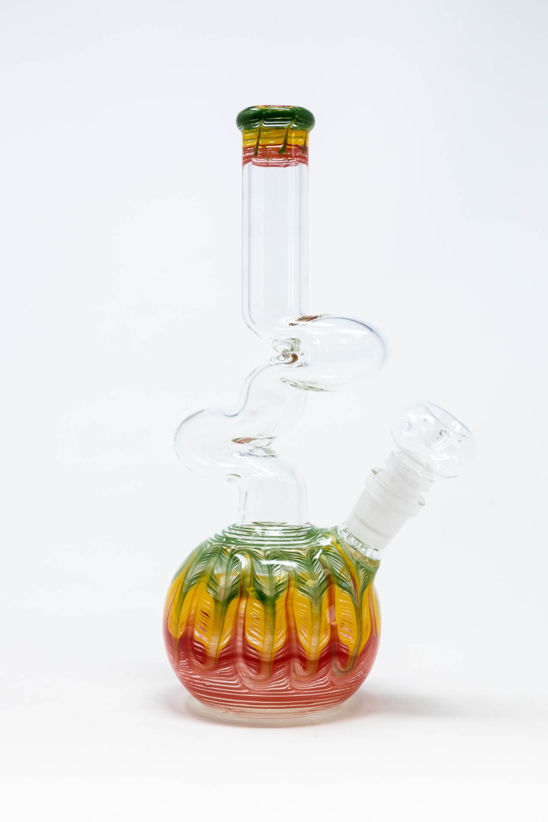 Hookah Water Pipe Glass 10″ Rasta Zong Round Bottom Bong