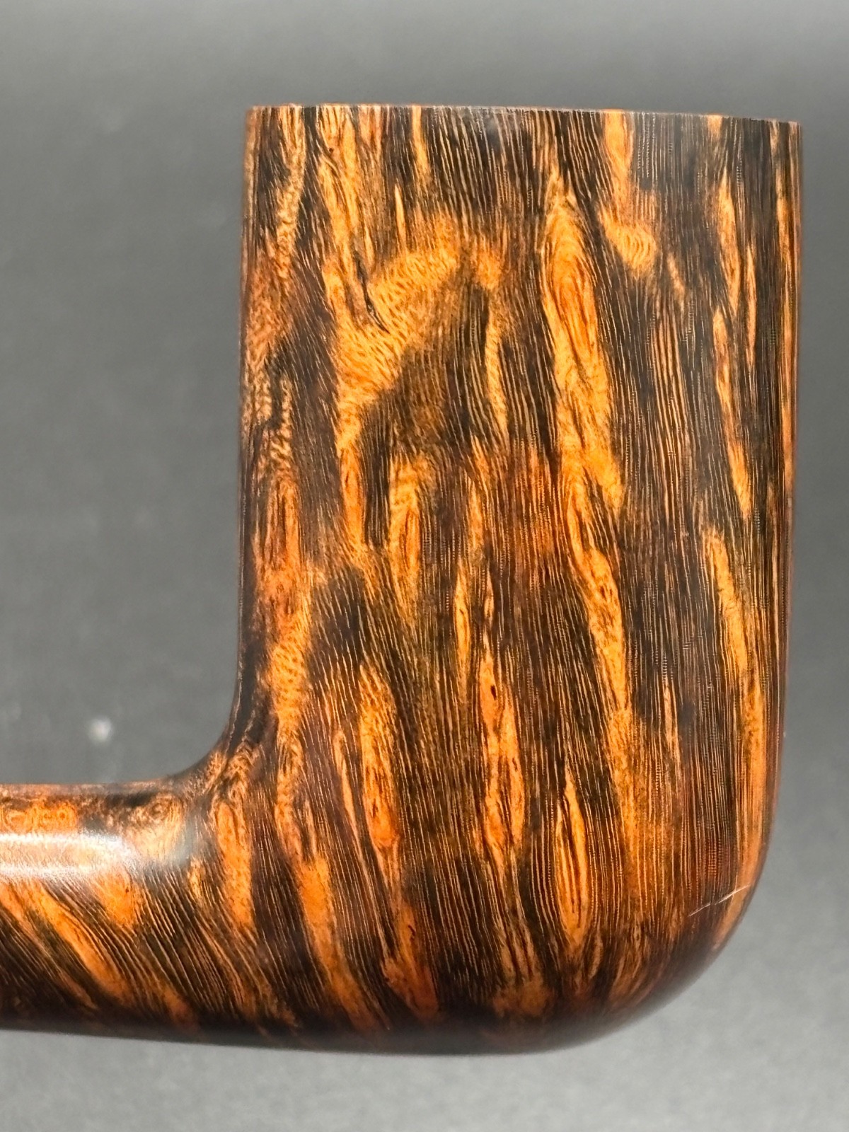 UNSMOKED!!! 2020 Moretti Straight Grain Smooth Billiard Horn Stem Artisan Pipe