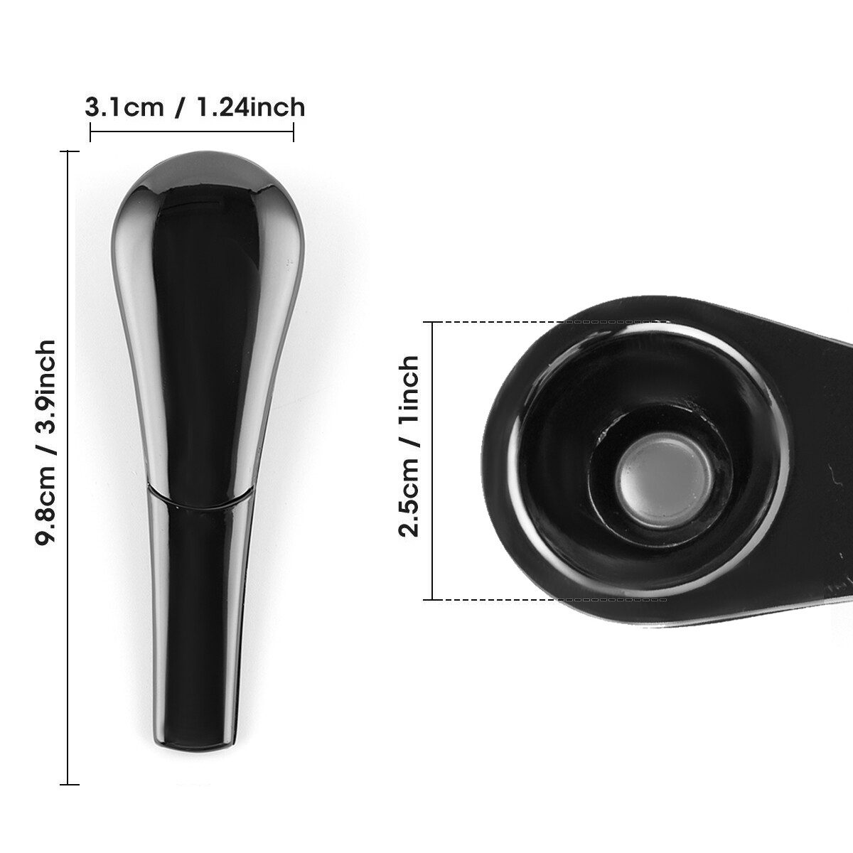 Portable Smoking Pipe Magnetic Metal Spoon Silver With Gift Box fit Men Gift USA