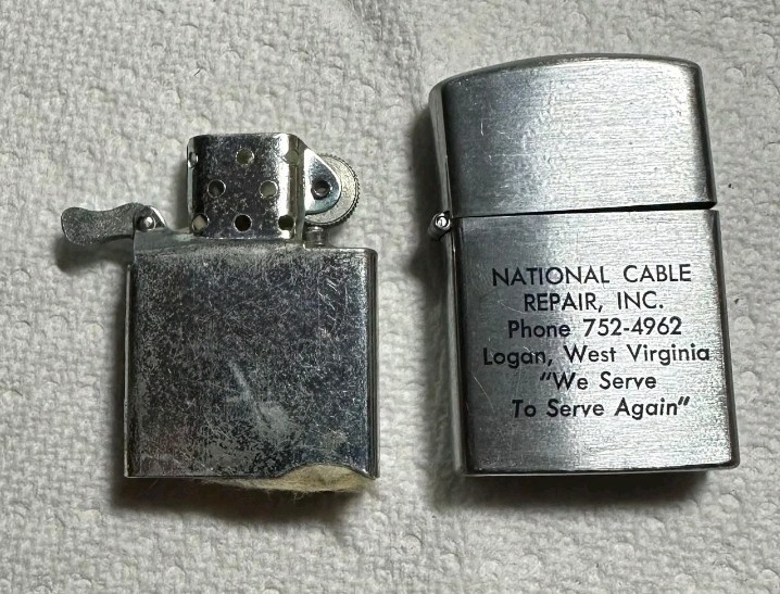 Vintage Hadson Cigarettes Flip Top Lighter National Cable Repair West Virginia