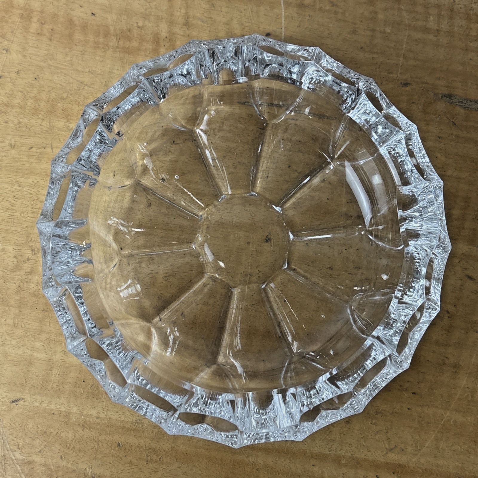 Vintage Princess House Heavy Crystal Cigar / Ashtray Flower Shaped