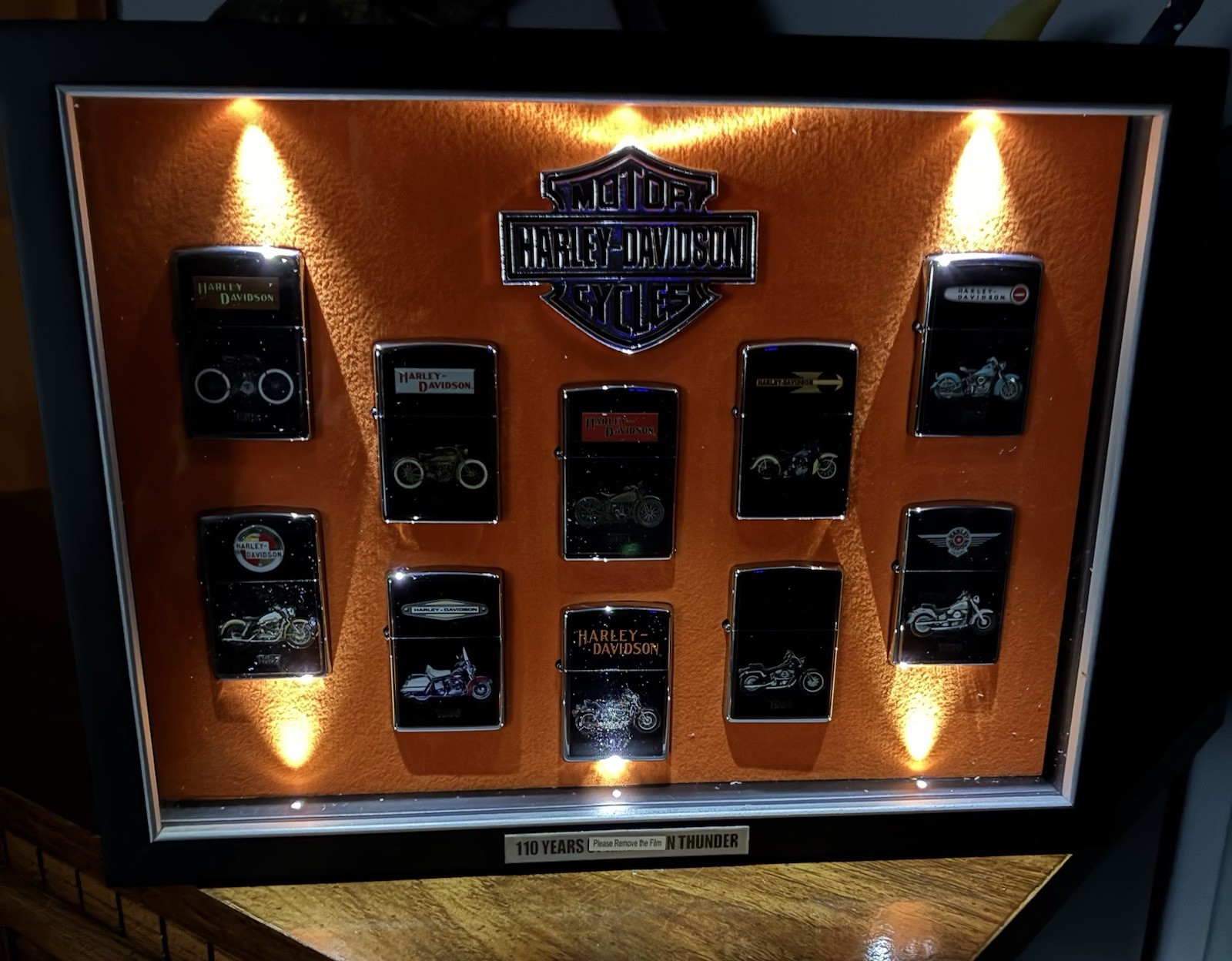 A Century Of Thunder•Harley Davidson Zippo Full Collection•LightUp Display Case