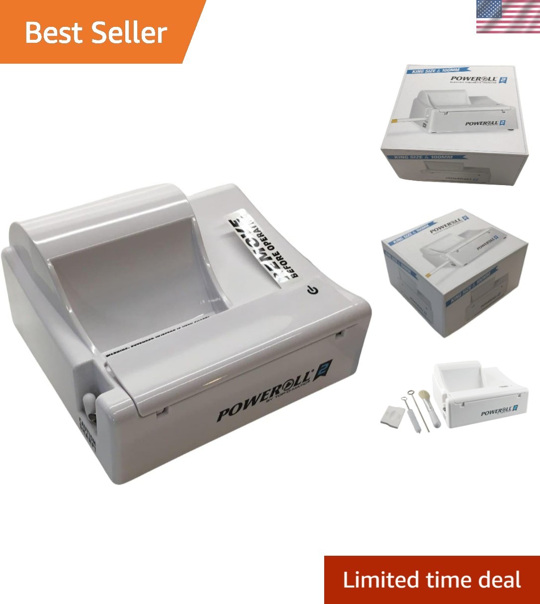Poweroll 2 Electric Cigarette Machine – King Size & 100mm