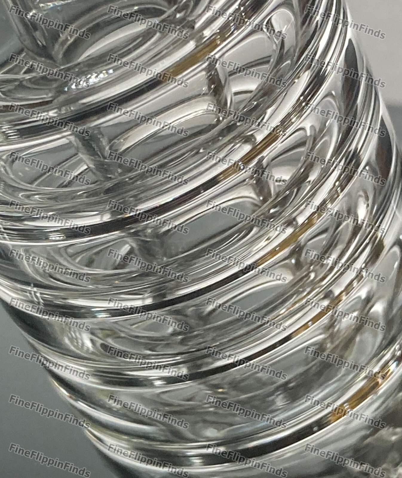6″ HEAVY THICK Glass Hammer Bubbler Showerhead & Ladder Ring Perc 19mm 18mm Bowl