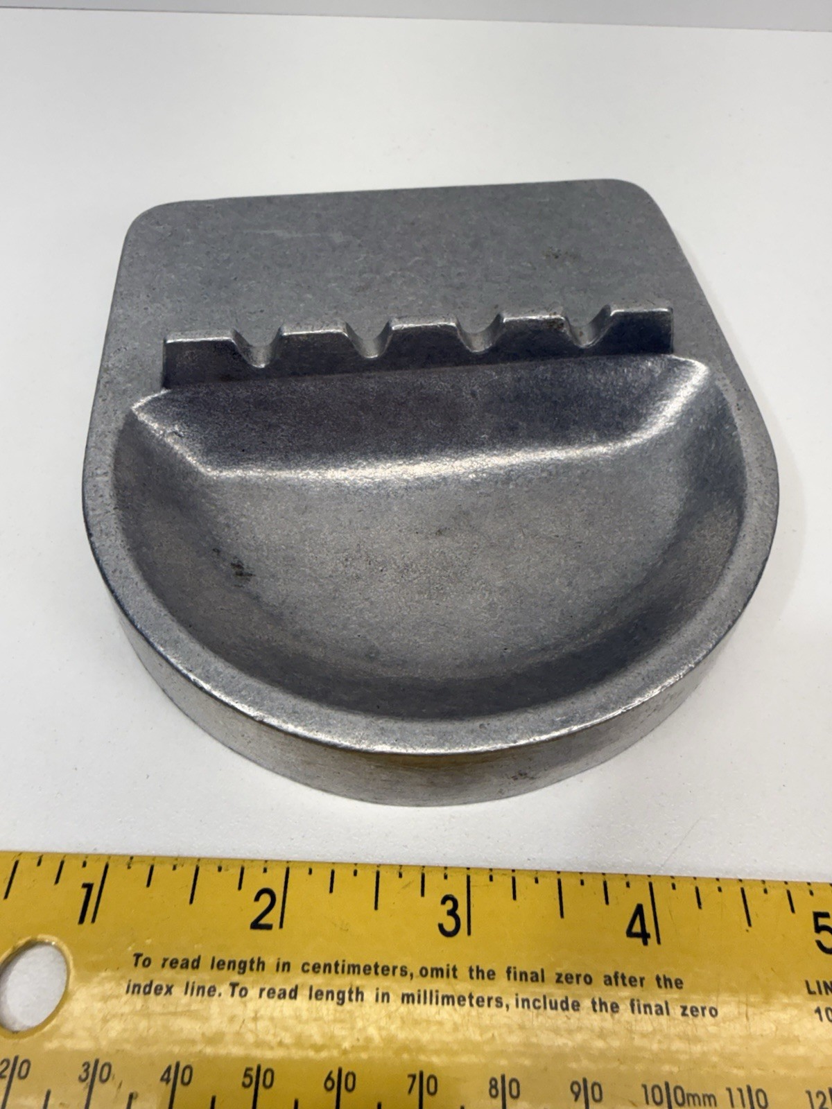 Vintage Wilton Colombia PA. Pewter Minimalist Ashtray 1973 RWP