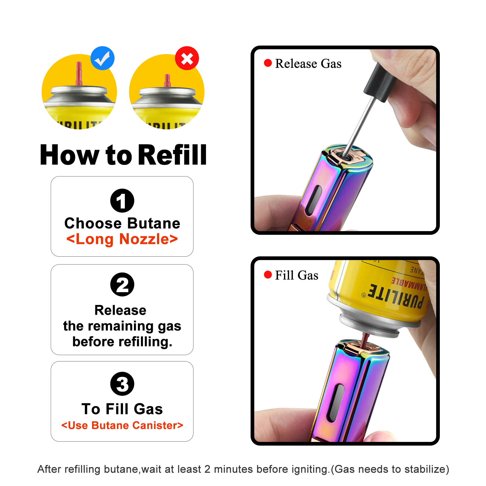Cigar Torch Lighter Triple Jet Flame Cool Butane Refillable Cigar Lighter Punch