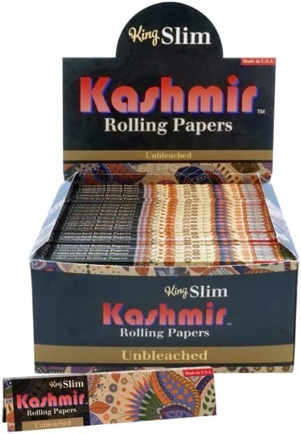 Unbleached Rolling Papers King Size 32 Leaves Pack (25 Pack Box) – Kashmir
