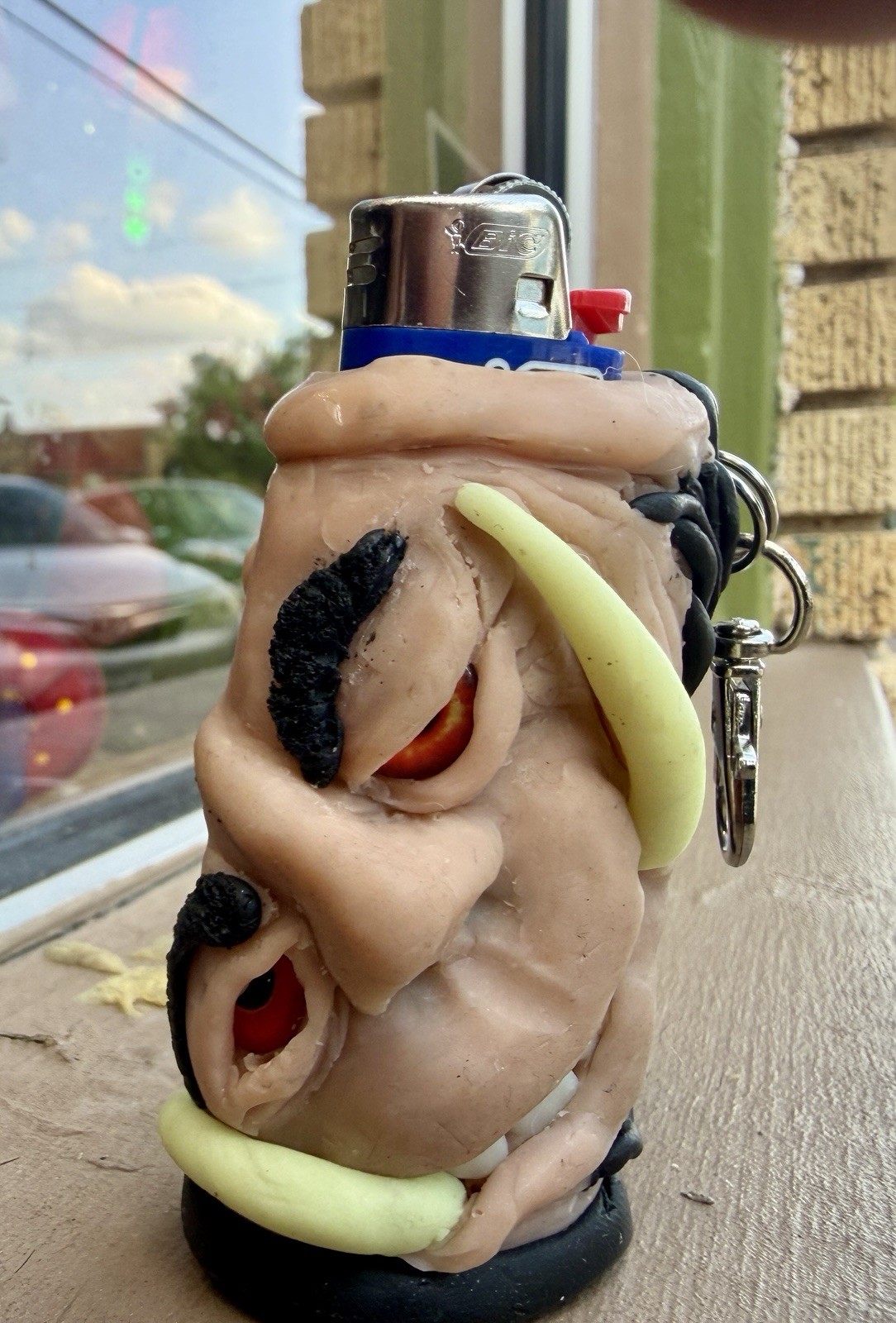 One-of-a-Kind Custom Sculpted Lighter Sleeve / Case – Creepy Cute Art By mark(o)