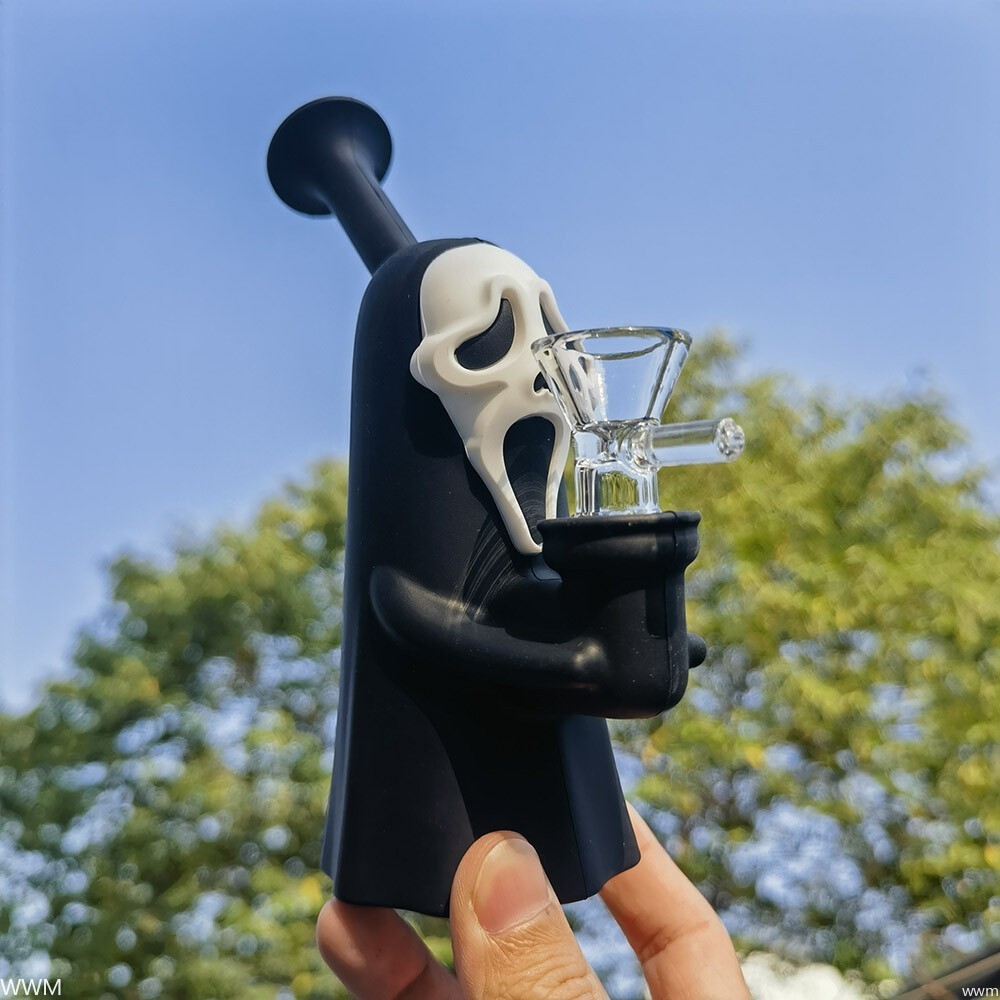 Random Blind Box Hookah Silicone & Glass Smoking Water Pipe Bong with Bowl