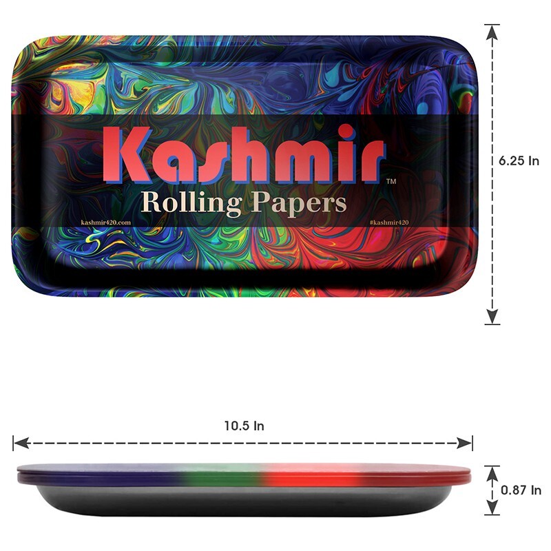 Rolling Tray x 3Ct Metal Cigarette Rolling Tray Set 10.5″x6.25″ Small – Kashmir