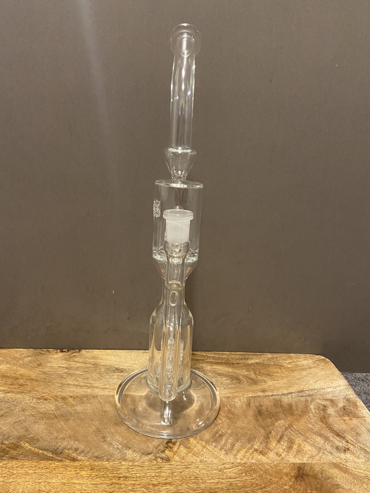 2k Glass Art Hornet Recycler – 18mm Clear – Handmade In USA