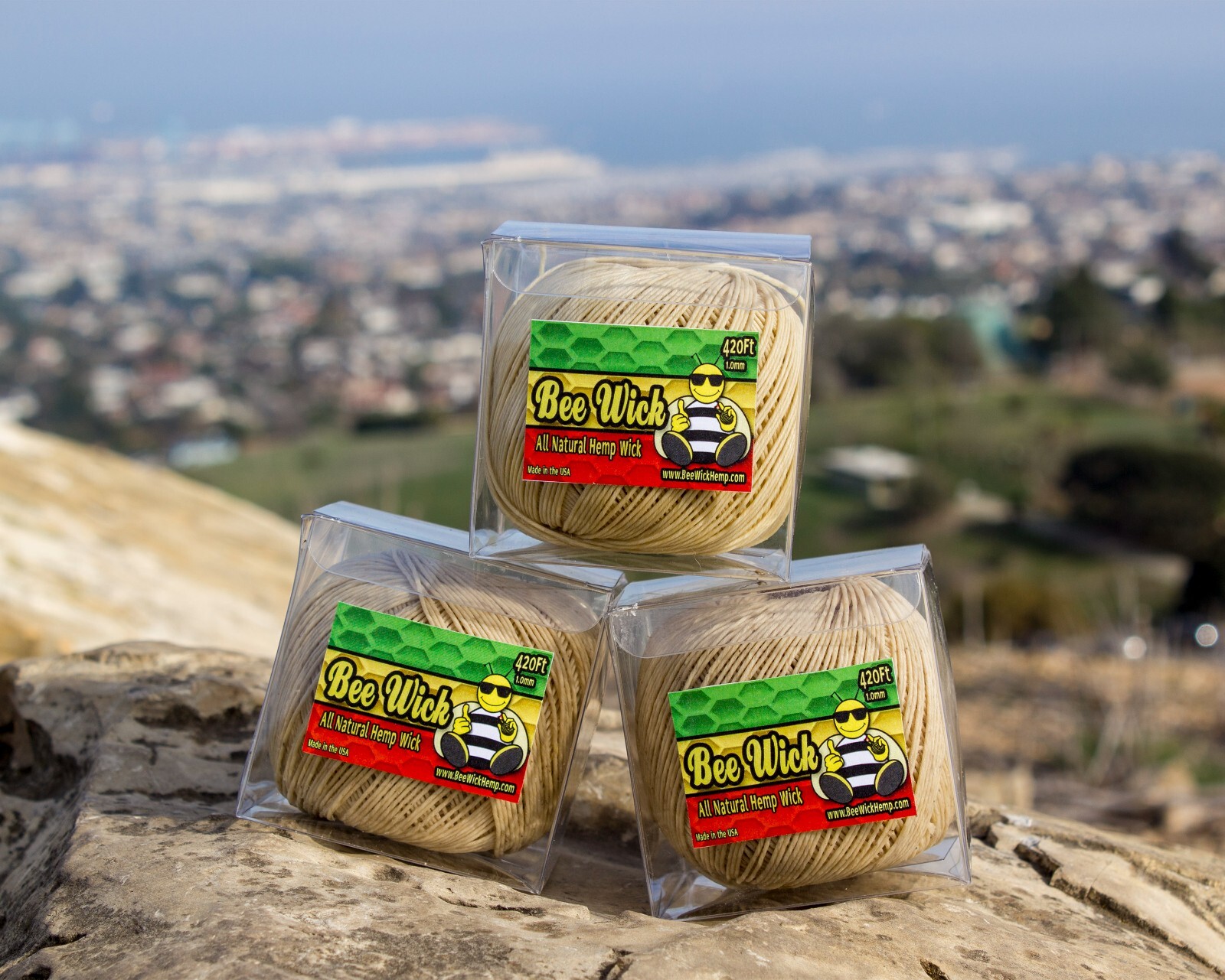 100% Organic Hemp Wick by Bee Wick Hemp- 420 FT Spool (1.0mm)